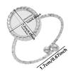 1/5pcs Silver Color Snake Beads Round Heart Stainless Steel Rings For Women Men Accessories Vintage Jewelry Finger Ring Anillos