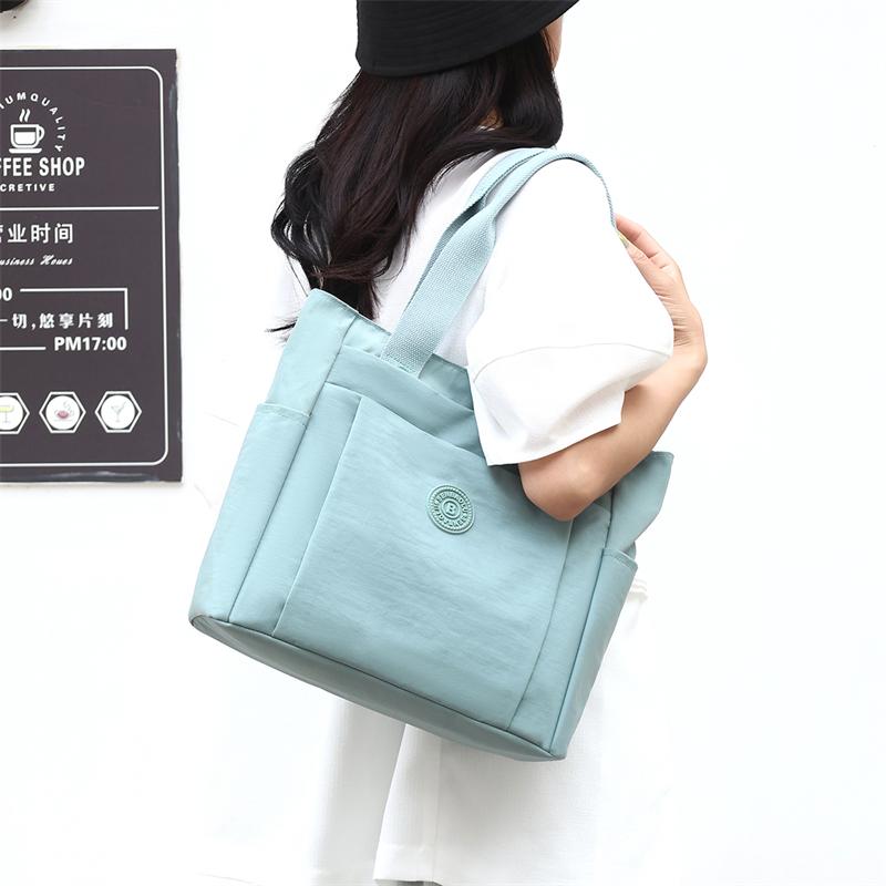 Damentasche Große Kapazität Einfarbige One-Shoulder-Handtasche aus Nylon