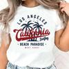 Relax Los Angeles Beach West Coast Print T-shirt Short Sleeve O-ncek Women's Clothing Top Tee Fashion T Shirt