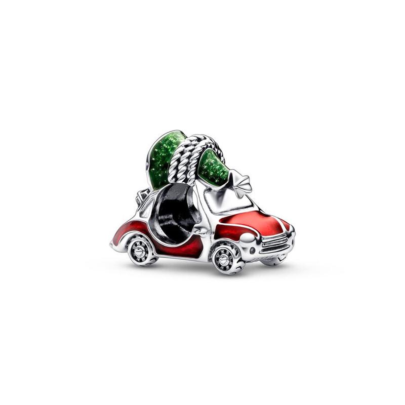 Santa Claus Christmas Tree Charm Bead Pendant for DIY Jewelry Making Unique Christmas Gift Collection