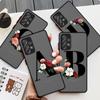 Harfler DIY Çiçek Mat Kılıf Samsung Galaxy A52 A12 A51 A32 A21s A71 A32 5G A12 A22 A53 A70 A50 A30 Sert Telefon Kabuğu