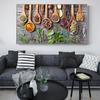 Spices and Greens On The Table Canvas Painting Posters and Prints Wall Art Picture for Kitchen Room Home Decoration Cuadros
