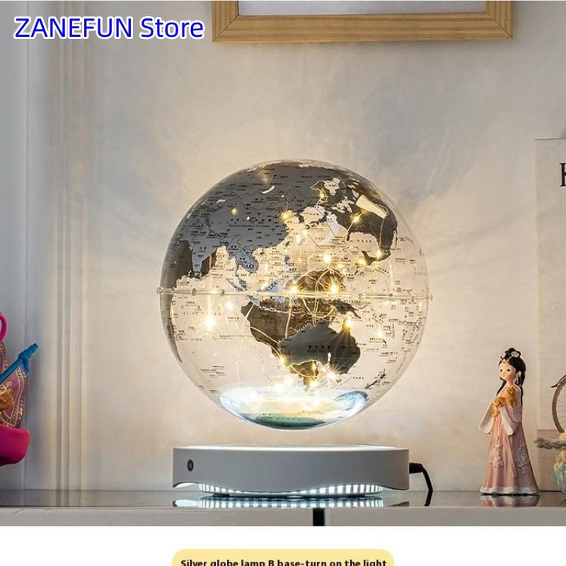 8 Zoll magnetisch schwebender Globus 20 cm transparenter Globus Lampe LED-Licht ABS Globus Heim-/Bürodekoration Kreatives Weihnachten Busine