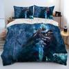 World of Warcraft, WOW , Ensemble de literie couette imprimé jeu, Housse de couette Ensemble de lit Housse de couette Taie d'oreiller, Ensemble de literie taille king queen