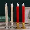 1 Pair/Set LED Flameless Electric Candles Light Acrylic Glass Battery Flickering Fake Tealight with Remote Control for Wedding Party Christmas Decor