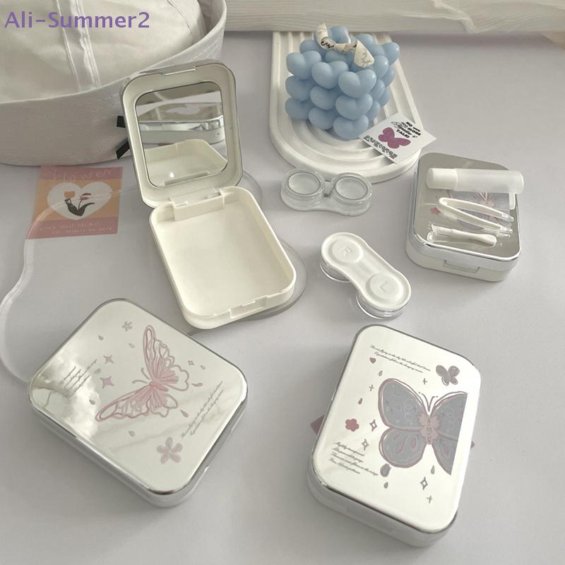 Two Pack Contact Lens Case Portable Mini Contact Lens Box Container Soak Storage Kit