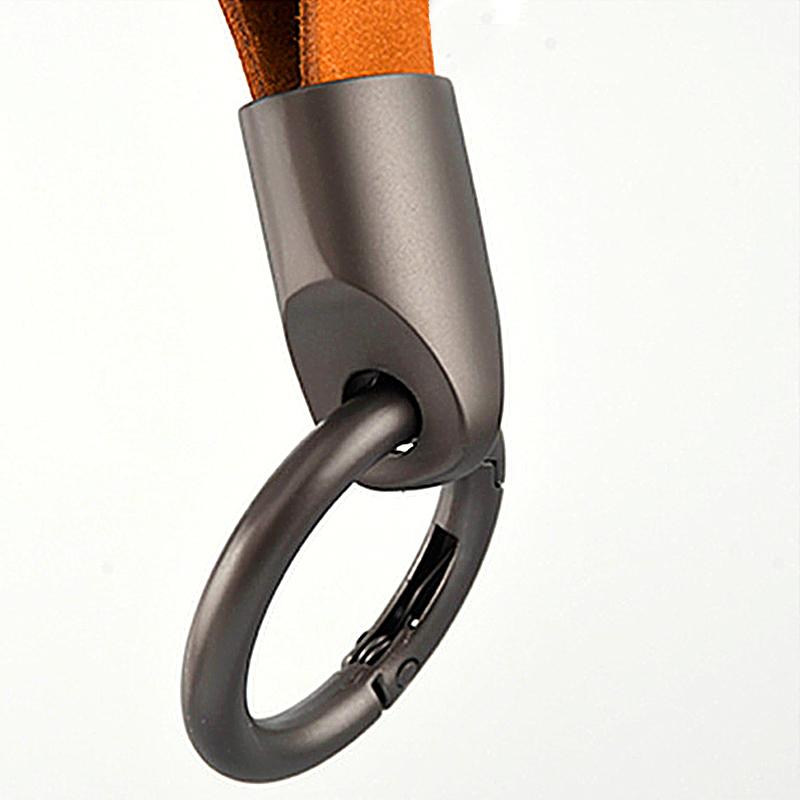 1PC Frosted Creativity Cowhide Metal Ring Gift Ring Key Rings Car Pendant Outdoor Keychain Solid Color