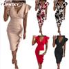 JPNTKY Fashion Summer Spring Short Sleeve V-Neck Casual Dresses Unique Design