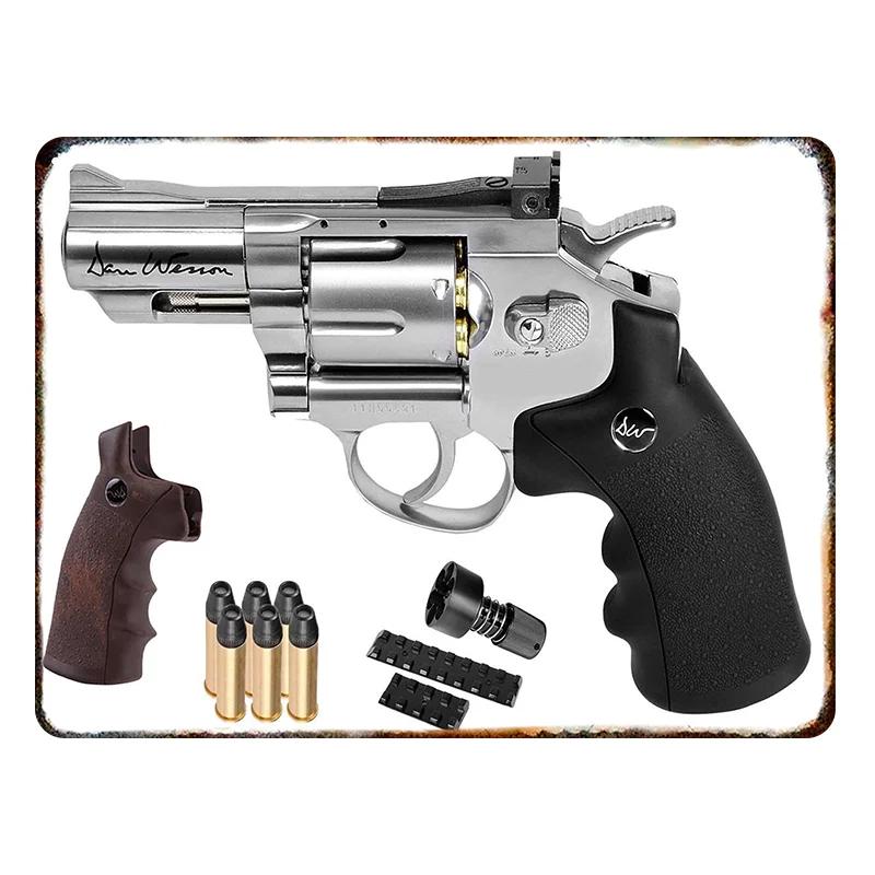 HD Pistol Tin Painting Sign. Vintage Style, Ideal for Home, Bar, Club. Adds Charm To Wall Decor.