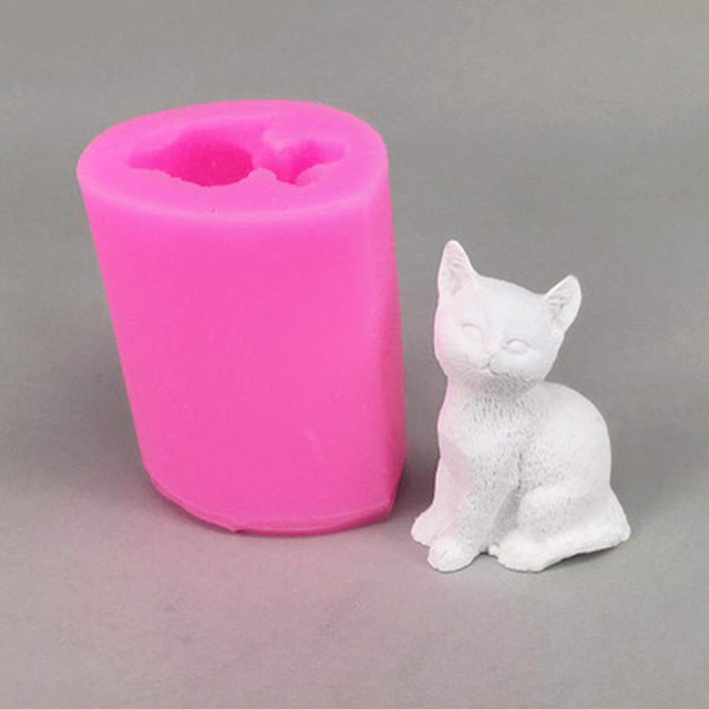 Silikónová forma pre domácich majstrov Forma na sviečku pre malé mačky Forma na čokoládu 3D dekoratívne formy Nástroje na zdobenie tort