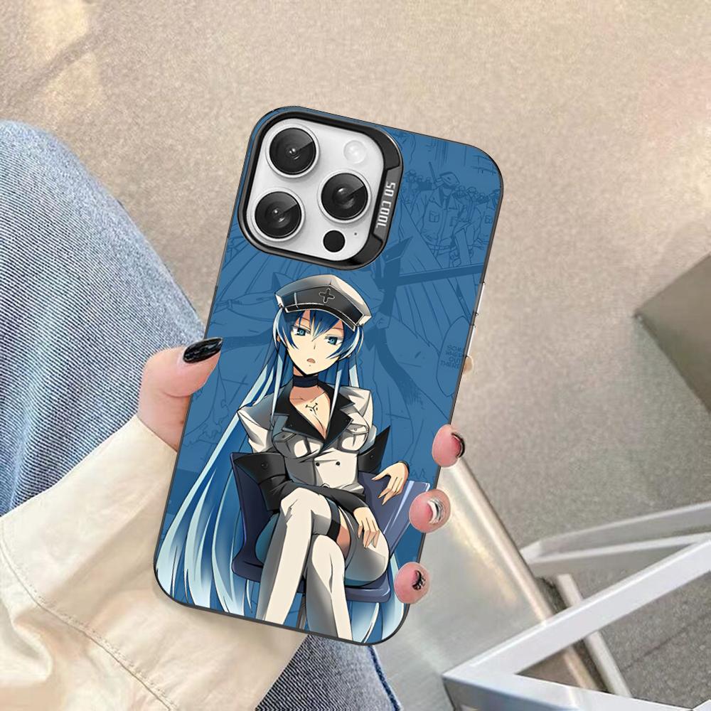 Akame Ga Kill Esdeath Phone Case For IPhone 16 15 14 13 12 11 Pro Max X XR XSMAX 8 7 Plus Matte Shockproof Back Cover