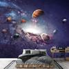 3D Purple Space Nebula Removable Mural Large Cosmic Planet Wallpaper for Bedroom Living Room Wall Mural