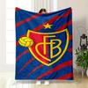 FCB Logo Design Bedroom Blanket: Printed Flannel Blanket for Bedroom, Living Room, Sofa, and Nap