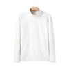 Men Turtleneck Base Shirt Solid Color Long Sleeve Thin Stretchy Tops Autumn Winter Style Base Layer Tops