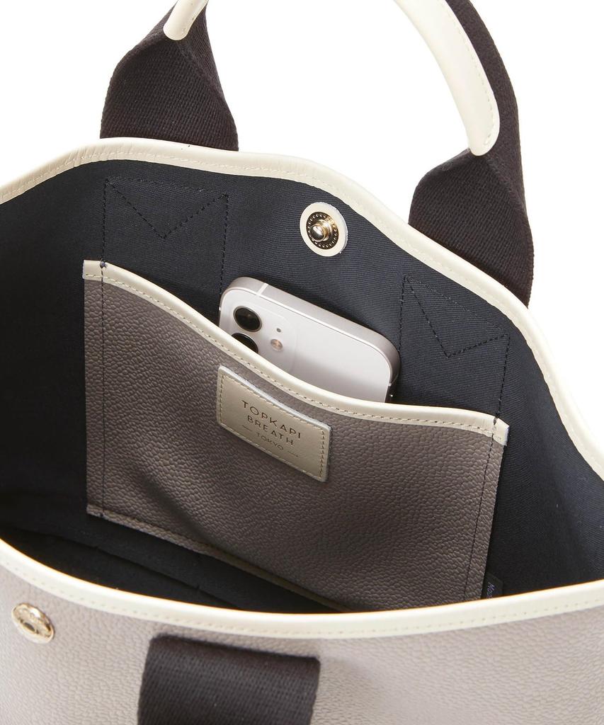 Bolso tote BREATH de piel neograin escocesa con bandolera M 503080101300 Greige [Topkapi]