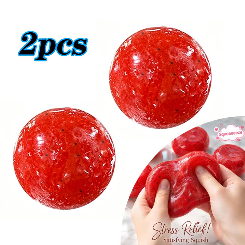 Handmade Watermelon Slushy Squishy Fidget Toy, Soft Slow Rebound Fruit Simulation Squeeze Toy, Stress & Anxiety Relief Gift