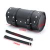 PU Leather Universal Motorcycle Tool Bag Waterproof Front Fork Handlebar Toolkit Vintage Roll Hanging Storage Barrel