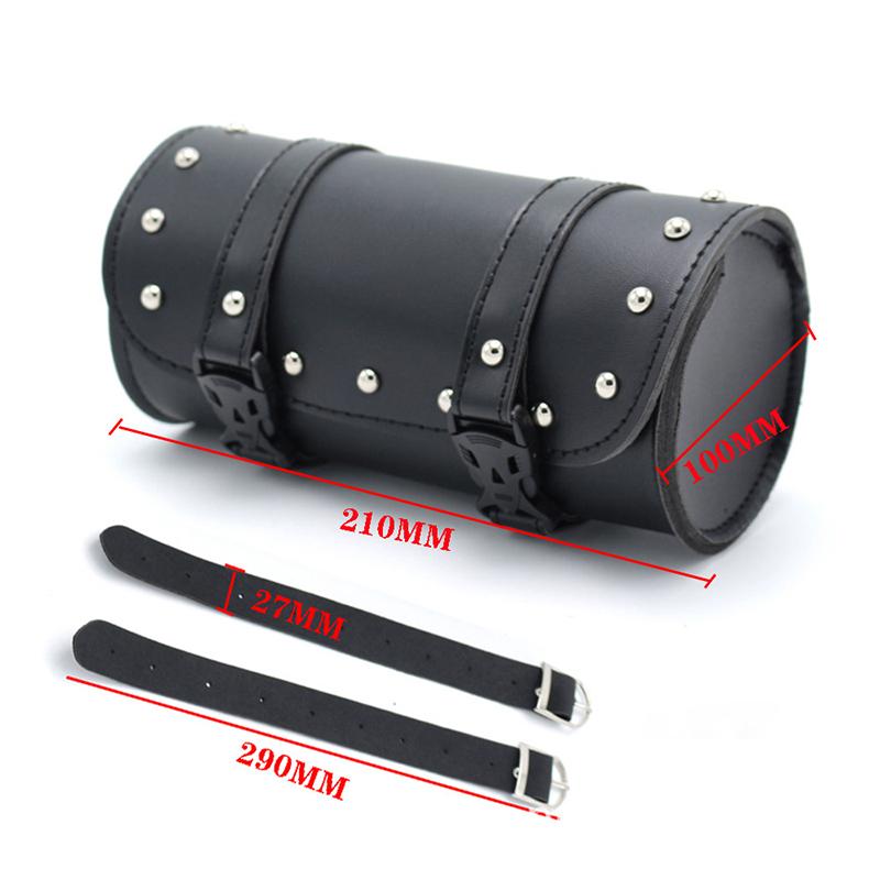 Universal-Motorrad-Werkzeugtasche aus PU-Leder, wasserdicht, für Vorderradgabel, Lenker, Werkzeugset, Vintage-Rolle, zum Aufhängen, Aufbewahrungsfass