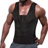Men Zipper Slimming Waist Trainer Body Shaper Sweat Corset Vest