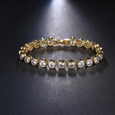 Elegante Vergulde Zirkonia Armband voor Dames - Europese & Amerikaanse Mode