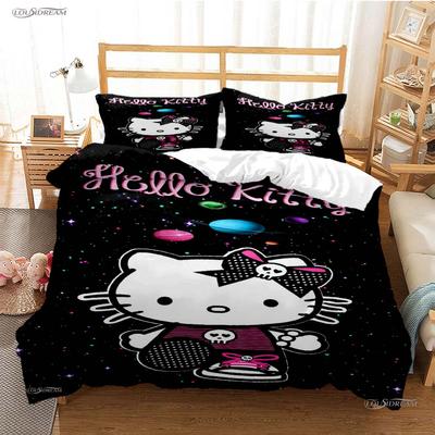 Hellokitty Animacinis Anime Visų Sezonų Antklodės Užvalkalas Antklodė Lovos Patalynės Rinkinys Minkštas Antklodės Užvalkalas Ir Pagalvių Užvalkalai Viengulis/Dvigulis/Karalienės Dydis/Karališkas