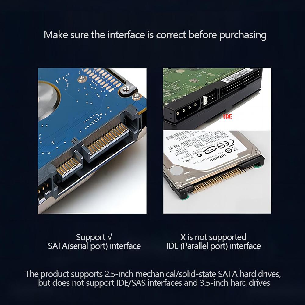 Hard Disk Adapter Cable 2.5 Inch USB Easy Drive Cable Hard Drive Easy Drive Line SATA22 Pin String Oral Line