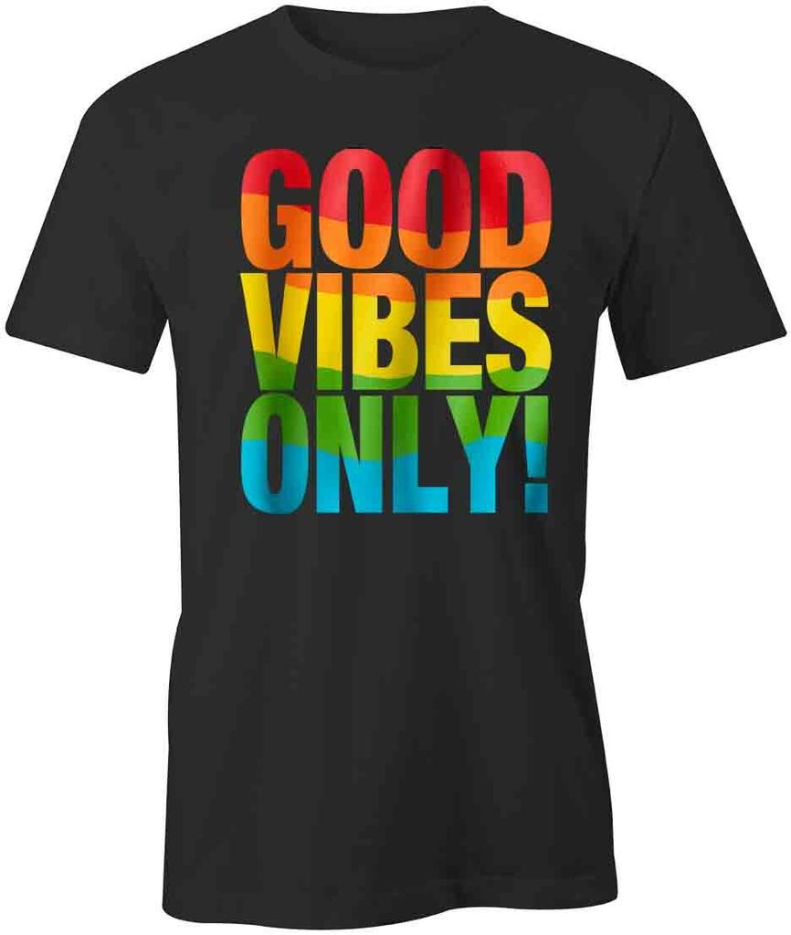 GOOD VIBES ONLY TShirt Tee Short-Sleeved Cotton POSITIVE CLOTHING S1BCA500