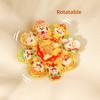 Rotatable New Year Magnetic Sticker Cartoon God of Wealth Turntable Refrigerator Magnets Festive Reusable