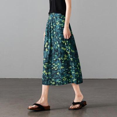 SOFSIL Women's Pleated Print Midi Skirt