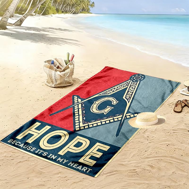 Supernatural Symbols Cosmic Forces Beach Towel Beach Outdoor Camping Outdoor Pool Towel Absorbent Bath Towel Swim Comfort Fashion Beach Printing