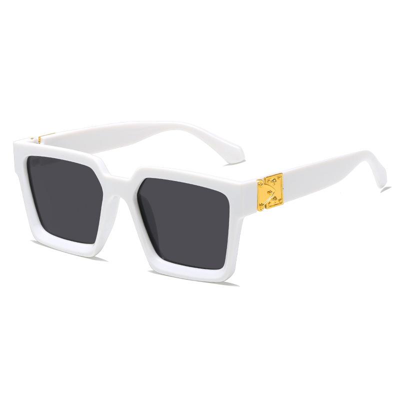 New Fashionable European and American Style Square Sunglasses Large Frame Trendy Street Sunglasses Personalized Trendy Glasses