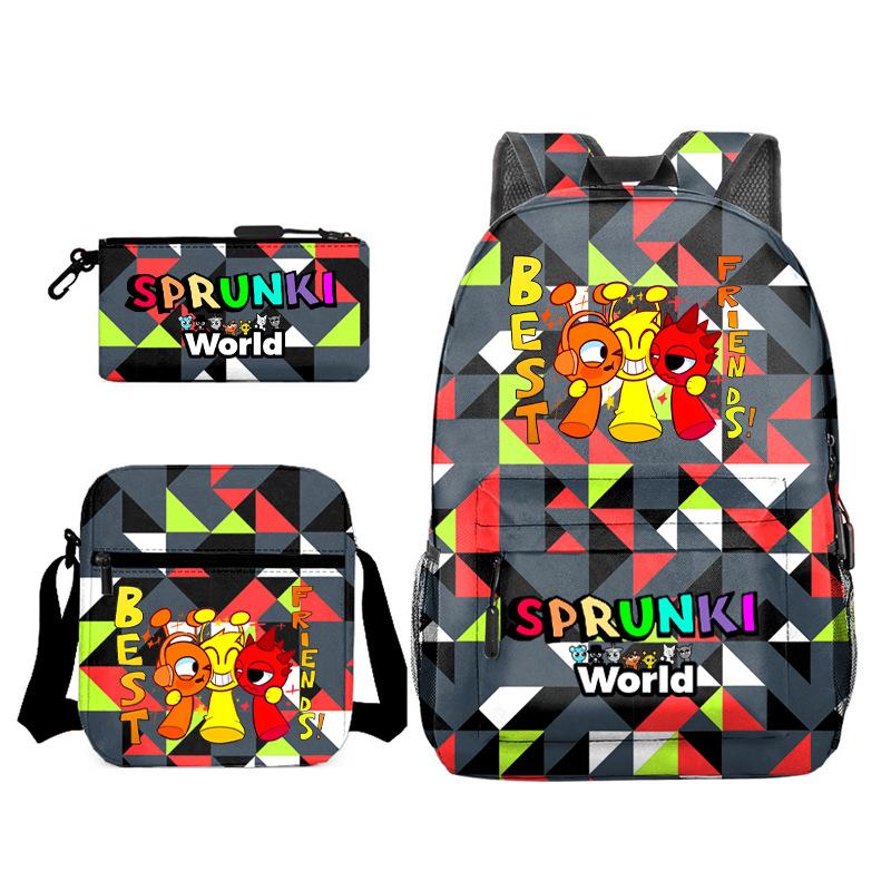 3D Νέο Παιχνίδι Rhythm Box Sprunki Σχολική Τσάντα Σακίδιο Πλάτης Σακίδιο Δημοτικού και Γυμνασίου Τσάντα Ώμου Κασετίνα D
