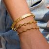 European and American Stainless Steel Jewelry Bracelets Are Specially Supplied with Explosive Titanium Steel Sand Gold