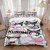 3pcs Kuromi's Magical Adventures Quilt Cover Set - Soft and Cozy Bedroom, Guest Room and Dorm Decorative Bedding 3-Piece Set 1 Quilt Cover + 2 Pi