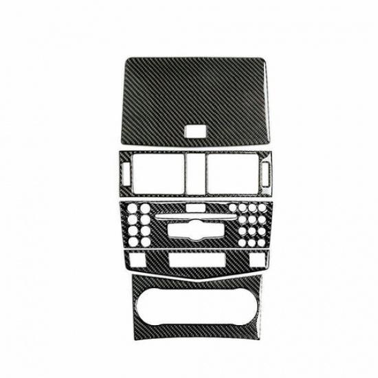 Carbon Fiber Car Central Control Panel Covers For Mercedes Benz C W204 07-10 LB