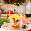 Christmas Candy Gift Bag Cartoon Design Festive Bucket for Kids Holiday Decoration/Party Atmosphere/Home Decor