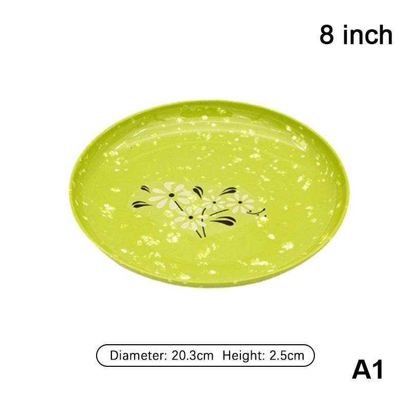 Breekbestendige Melamine Borden Verdikte Bloemborden Plastic Voedsel Servies Chinees Serviesgoed Imitatie Porselein 8/9/10Inch