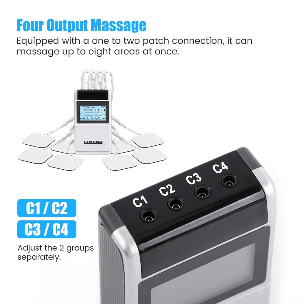 Durable And Safe 15 Modes 4 Output Channel Pms Eletric Professional Muscle Stimulation Physio Massager Tens Electrodes Machines Body Massager Pad