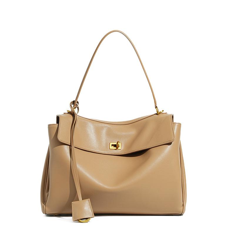 Suede Cowhide High-end Underarm Bag Women's Bag Niche, Portable New Large-capacity Women's Leather Tote Bag