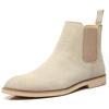 Botas Chelsea clásicas retro de cuero genuino para hombre, botines de moda para hombre, botas cortas informales de estilo británico, zapatos de caña alta