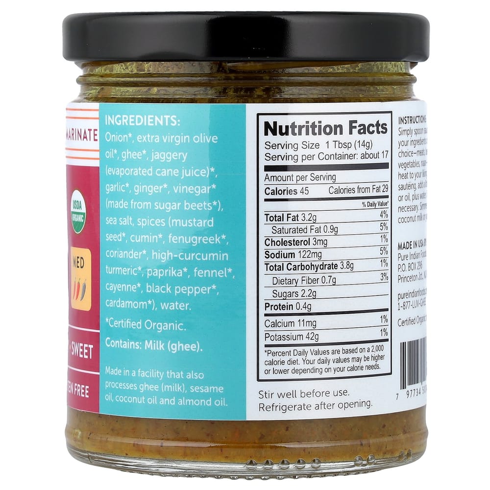 Pure Indian Foods Madras Curry Medium 241g (8.5oz)