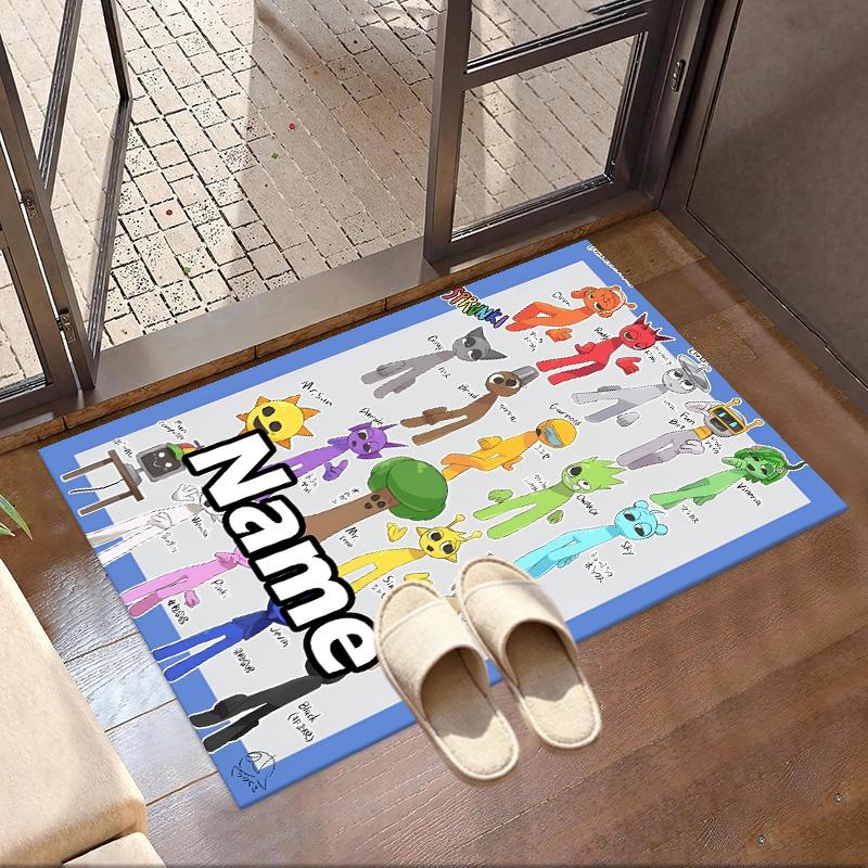 Op maat Gemaakte Gepersonaliseerde Sprunki Spel Print Tapijt, Veelzijdig Huisdecoratie Kleed, voor Speelkamer, Appartement, Balkon, Entree, Hal Cadeau