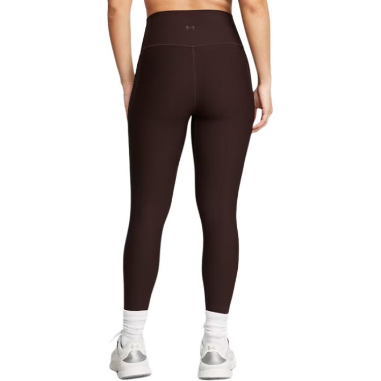 Under Armour Meridian Solid Color Fashion Comfortable Tight Nine-Point Sports Pants Women Pants Obsidian-Brown 1386467-227