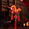 Chinese Style New Years Decoration Red Traditional Spring Festival Door Decoration Good Luck Cloth Horse Year Hanging Ornaments