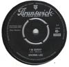 7inch Record BRENDA LEE - I'm Sorry 4505833 Brunswick 1960 UK Rock Used