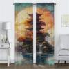 Japan Style Kitchen Curtains for Living Room Curtain Shades Partition Home Interior Curtains 2 Pieces Tulle for Bedroom Blackout