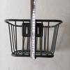 1 Set Adjustable Black Bike Rear Basket Easy To Install Bicycle Rear Basket Fixed Durable Metal Mountain Bike Basket