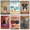 Metalowe Puszki Znaki Corgi Labrador Dekoracja Ścienna Tabliczka Winylowa Sztuka Vintage Plakat Malowanie na Żelazie dla Jaskini Mężczyzny Domowej Kawiarni Ogrodowego Klubu Baru