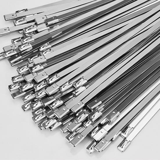 50 vnt. Metaliniai kabelių raišteliai, tvirti nerūdijančio plieno kabelių raišteliai lauko naudojimui, daugiafunkciai savaime užsifiksuojantys vieliniai raišteliai išmetimo sistemos apvyniojimui, grandininė jungtis