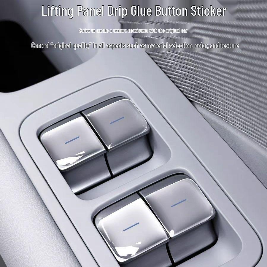 Ensemble d'autocollants de boutons d'intérieur de voiture Li Auto L9 2025 pour interrupteurs de porte et panneaux de vitres électriques